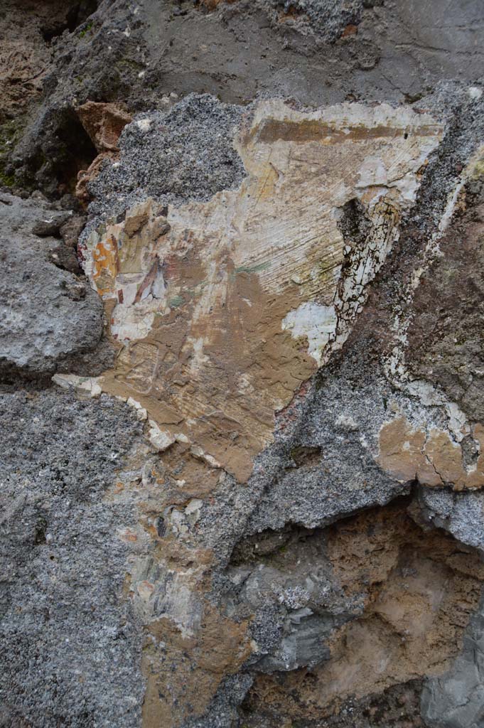 Pompeii street altar outside IX.11.1. March 2018. Portion of remaining painted plaster above altar.
Foto Taylor Lauritsen, ERC Grant 681269 DCOR.
