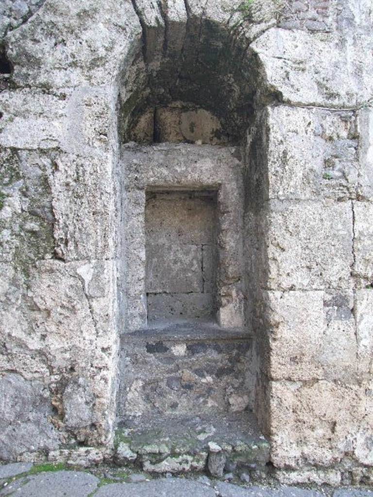 Porta Marina or Marine Gate.  Niche on south side of Gate where part of a terracotta statue of Minerva was found.

