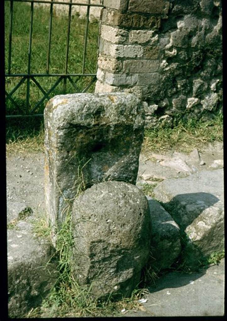 VIII.7.25 Pompeii.  Fountain on Via Stabia outside the Temple. Photographed 1970-79 by Gnther Einhorn, picture courtesy of his son Ralf Einhorn.

