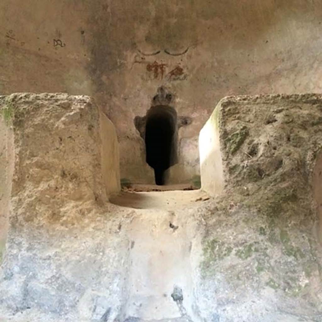 Castellum Aquae Pompeii. April 2015. Aqueduct water inlet channel in north side of water tower.  Photo courtesy of Sharon M. Wolf.
