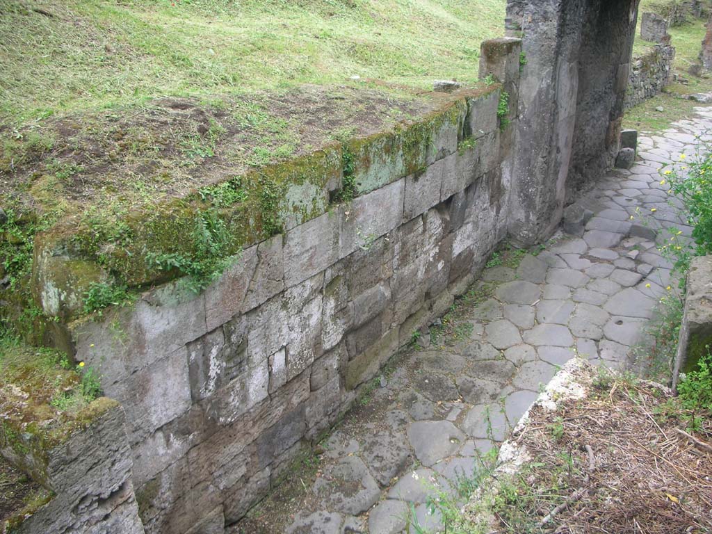 Nola Gate, Pompeii. May 2010. South wall, looking west from upper north wall. Photo courtesy of Ivo van der Graaff.