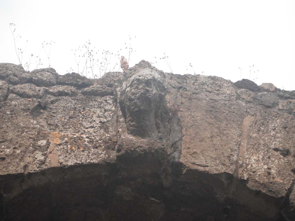 Nola Gate, Pompeii. May 2011. Head of Minerva above arched vault on inner (city) side of Nola Gate. Photo courtesy of Ivo van der Graaff.