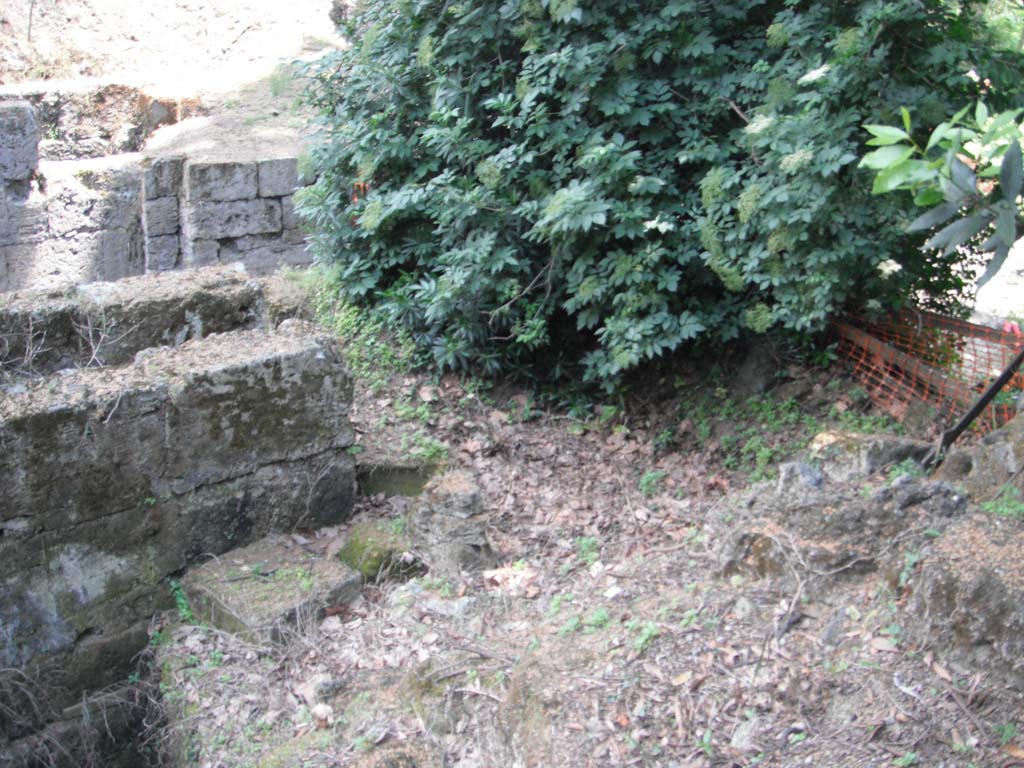 Porta Stabia, Pompeii. May 2011. 
Upper west side of gate, looking south-east, continuation from above photo. Photo courtesy of Ivo van der Graaff.
