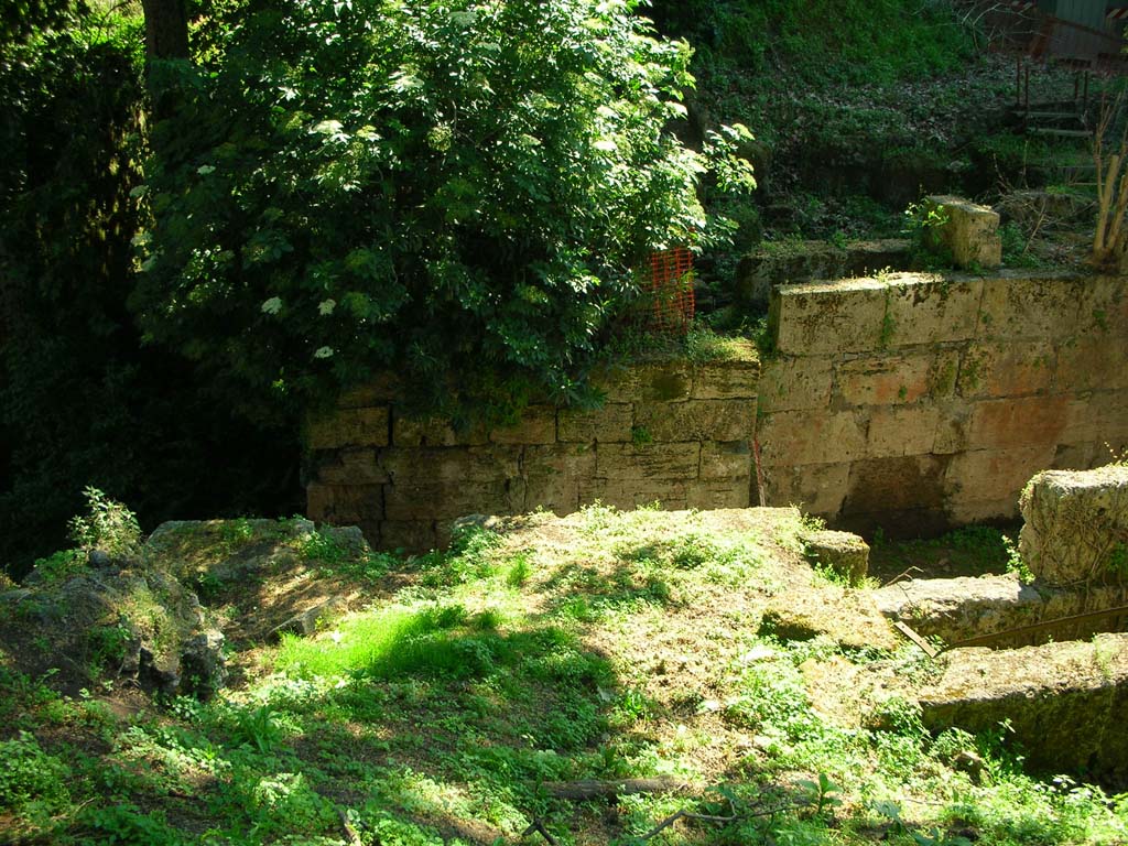 Porta Stabia, Pompeii. May 2010. 
Looking towards west wall of gate, from upper east side of gate. Photo courtesy of Ivo van der Graaff.

