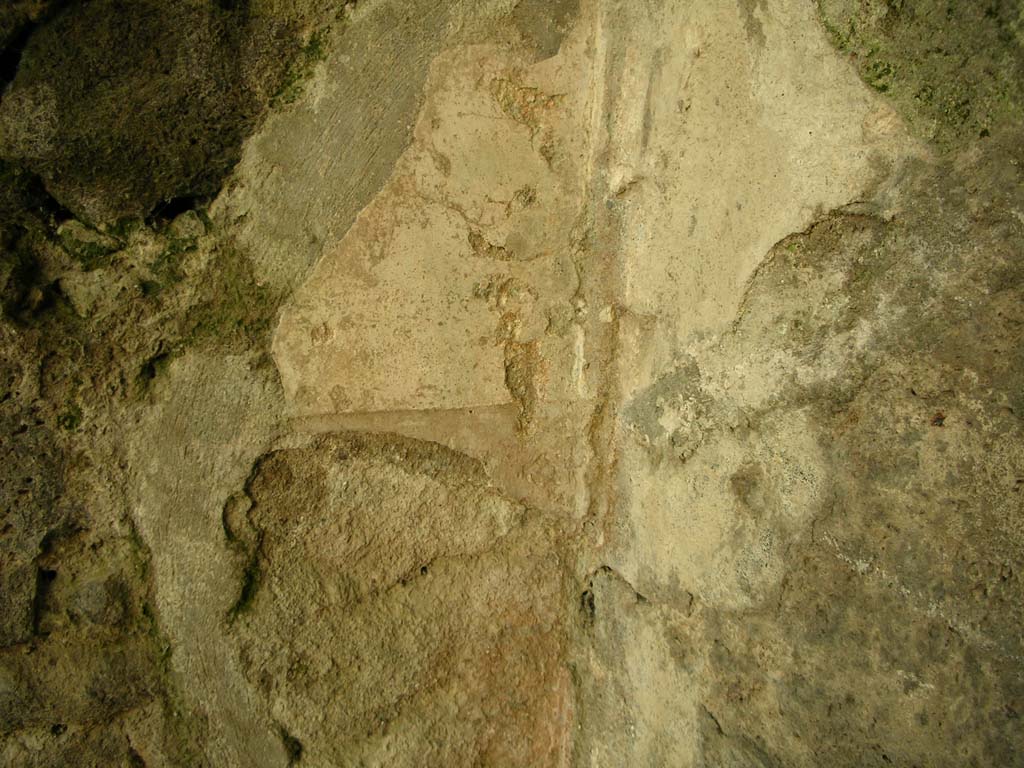 Porta Stabia, Pompeii. May 2010. West wall at north end corner detail from inside arch vault. Photo courtesy of Ivo van der Graaff.