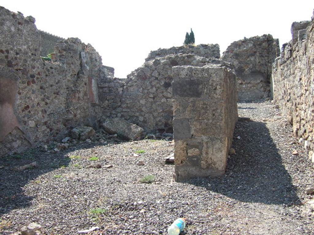 VI.3.3 Pompeii. December 2018. 
Room 7, looking south across site of household shrine towards oven. Photo courtesy of Aude Durand.
