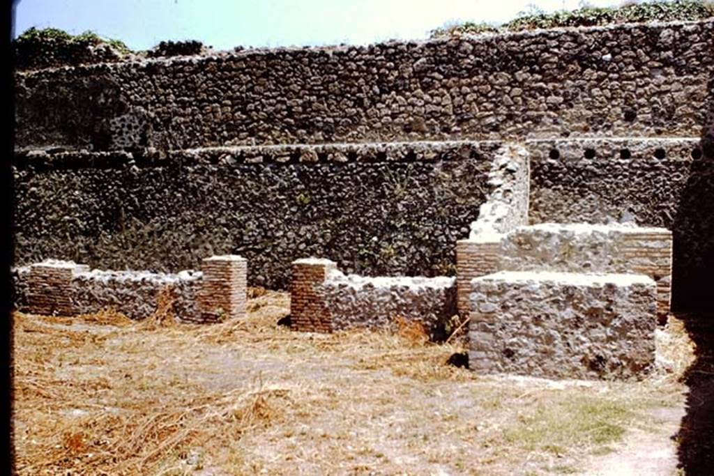 I.1.3 Pompeii. 1966. Looking east across yard towards stables at rear. Photo by Stanley A. Jashemski.
Source: The Wilhelmina and Stanley A. Jashemski archive in the University of Maryland Library, Special Collections (See collection page) and made available under the Creative Commons Attribution-Non Commercial License v.4. See Licence and use details.
J66f0201
