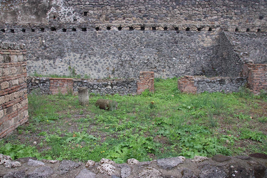 I.1.3 Pompeii, October 2024. Looking east across yard “c” towards stables “d”. Photo courtesy of Klaus Heese.