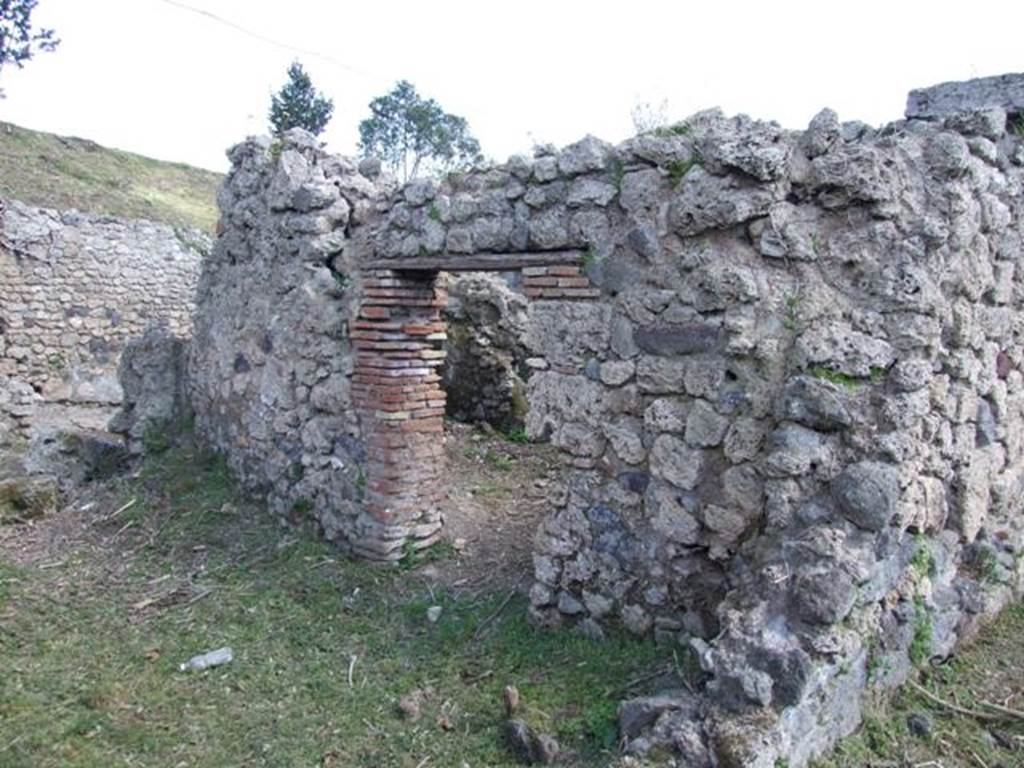 I.2.20 Pompeii. March 2009. Looking south-east to door to kitchen area in south wall of atrium area.