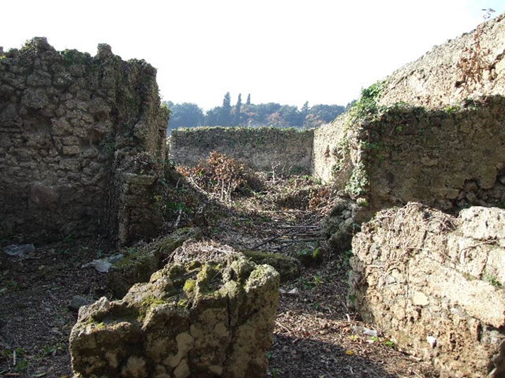 I.2.21 on the left, and I.2.20 on the right, Pompeii. December 2006. Entrances, looking west.