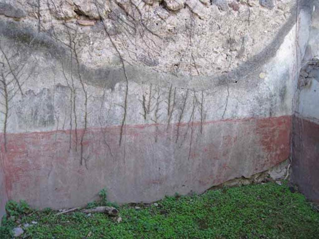 I.2.28 Pompeii. September 2010. West wall of room on south side of triclinium. Photo courtesy of Drew Baker.
