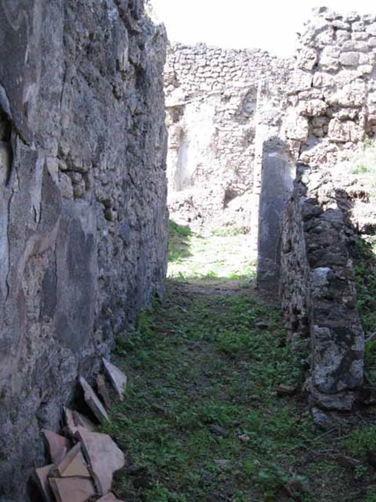 I.2.28 Pompeii. September 2010. Looking north along corridor towards east portico area. Photo courtesy of Drew Baker.

