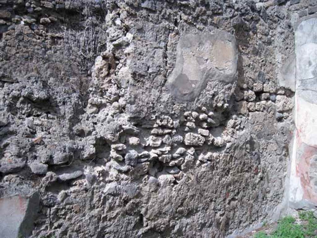 I.2.28 Pompeii. September 2010. North wall and north-east corner of large room. Photo courtesy of Drew Baker.
