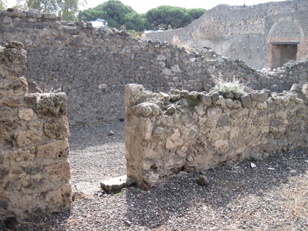 I.3.6 Pompeii. September 2010. Looking towards south wall (and rear doorway into adjoining I.3.5). Photo courtesy of Drew Baker.
