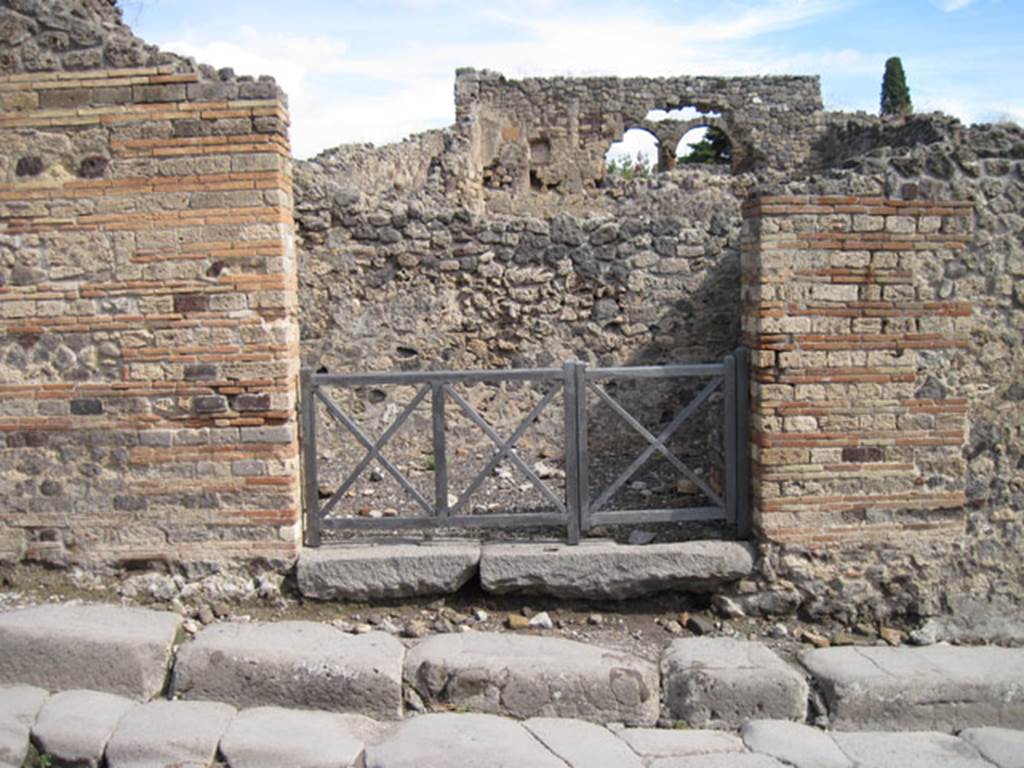 I.3.7 Pompeii. September 2010. Looking east towards entrance doorway from across via Stabiana. Photo courtesy of Drew Baker.
