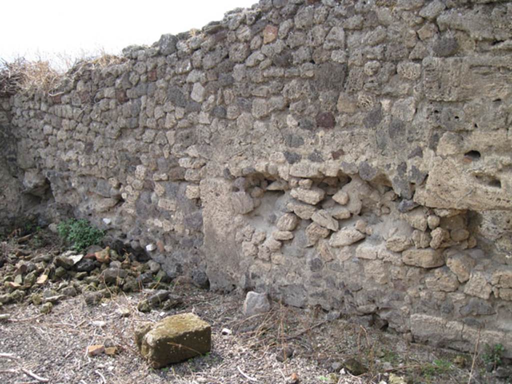 I.3.8b Pompeii. September 2010. West wall and south-west corner of kitchen. Photo courtesy of Drew Baker.
