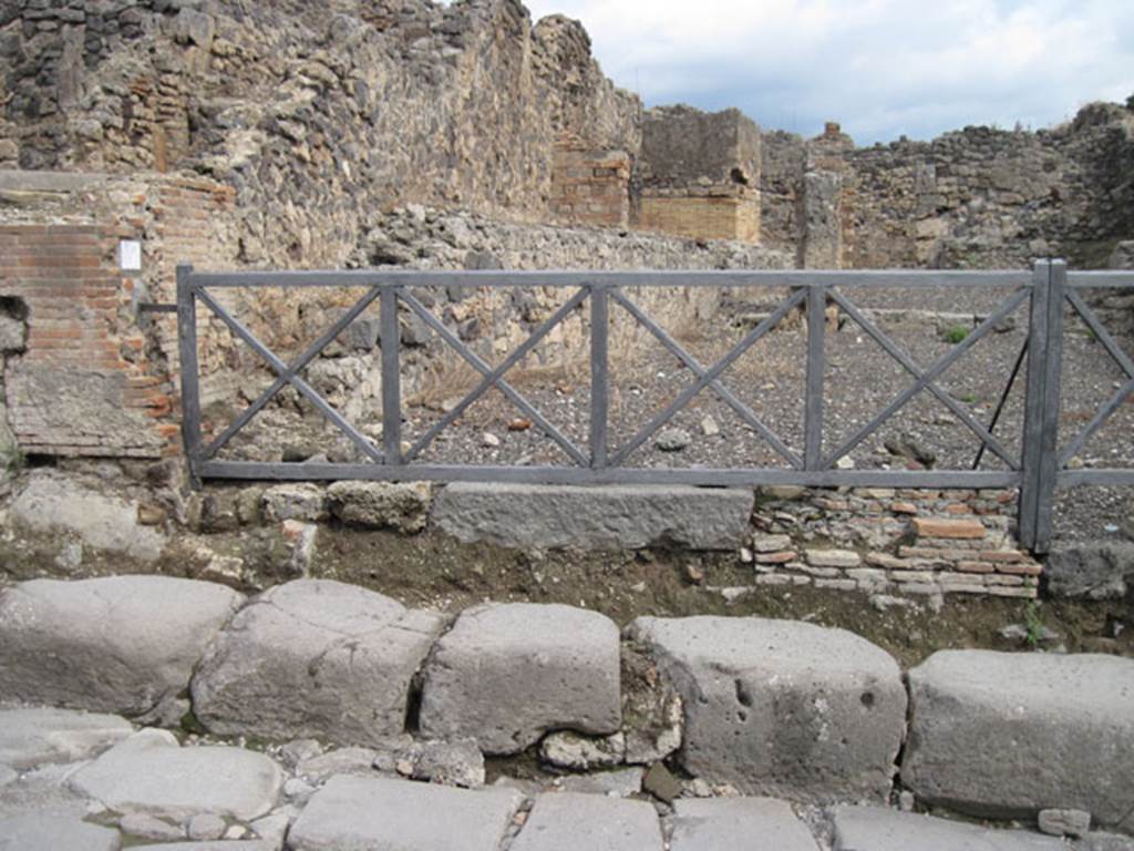 I.3.10 Pompeii. September 2010. Looking east across Via Stabiana towards entrance doorway. Photo courtesy of Drew Baker.
