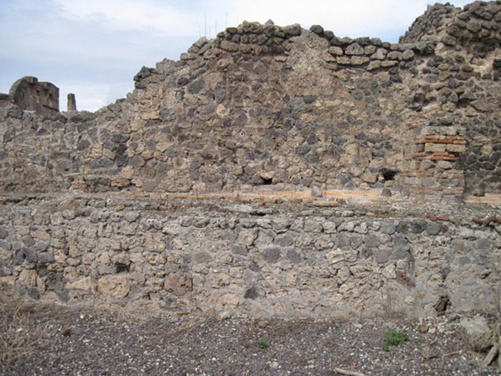 I.3.10 Pompeii. September 2010. North wall of entrance room and north-east corner.
Photo courtesy of Drew Baker.
