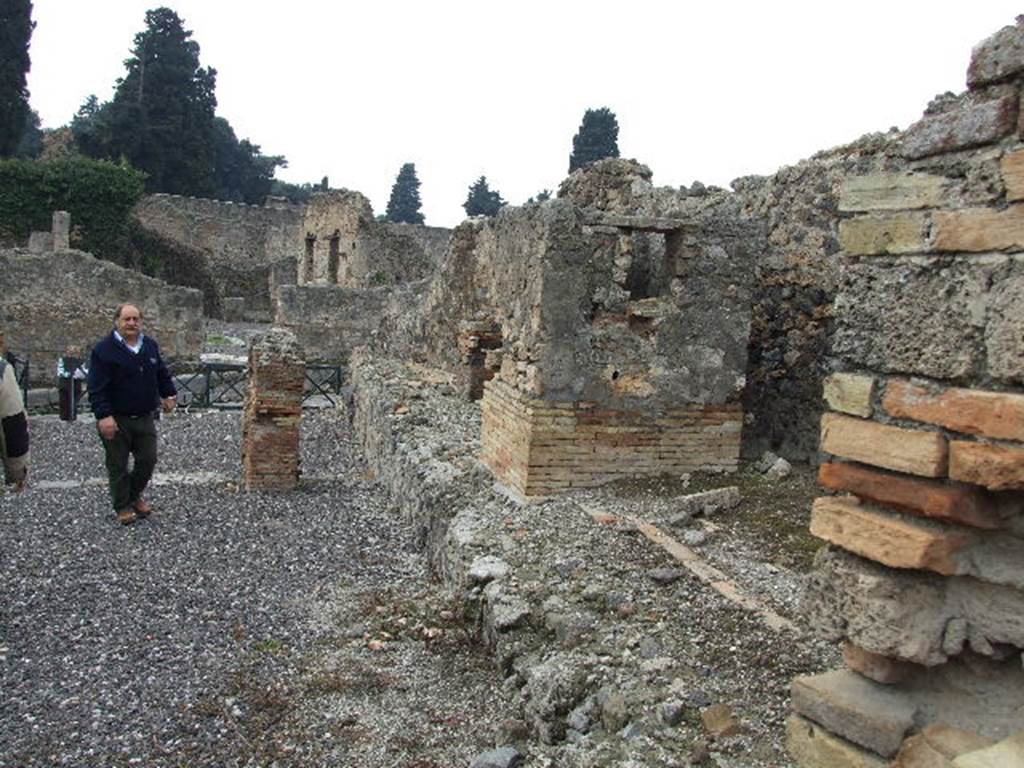 I.3.10 Pompeii. December 2006. Looking west along north side, with disturbance by Sarno canal.