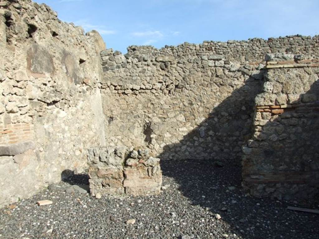 I.3.12 Pompeii. December 2007. Looking east across the shop to two small rooms at the rear.