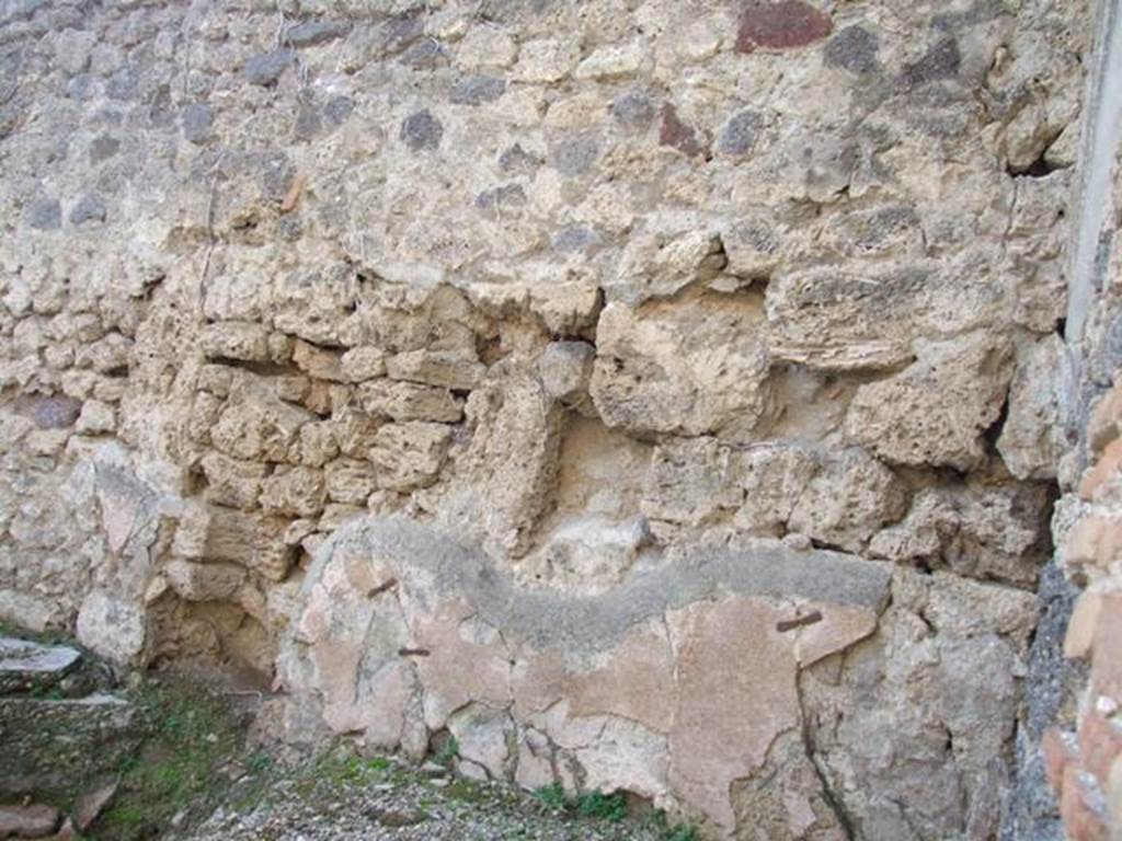 I.3.16 Pompeii. December 2007. Recesses at north end of west wall above podium.