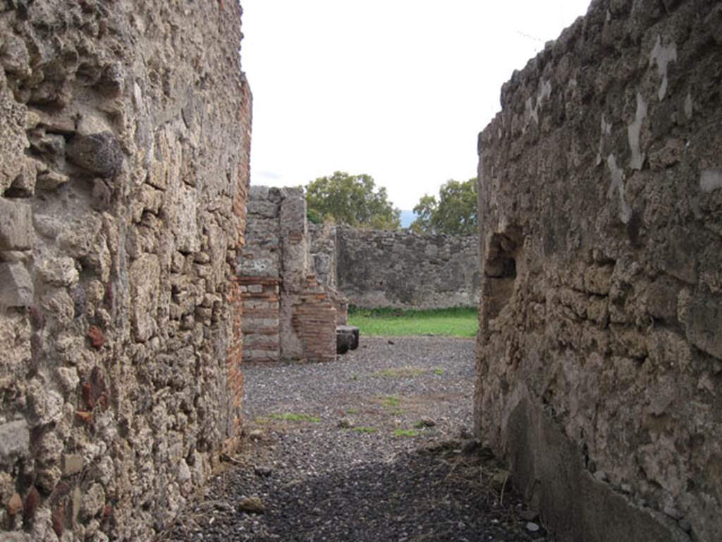 I.3.20 Pompeii. September 2010. Looking south along fauces towards atrium, from entrance doorway. Photo courtesy of Drew Baker.
