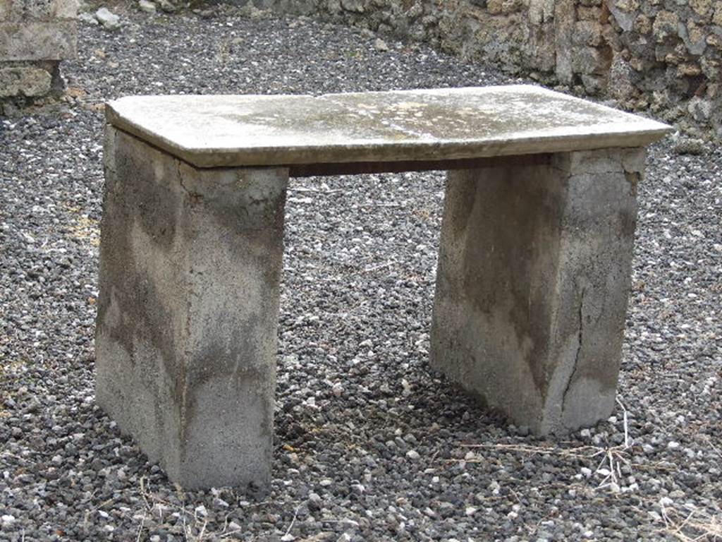 I.3.24 Pompeii. December 2006. Marble table in atrium