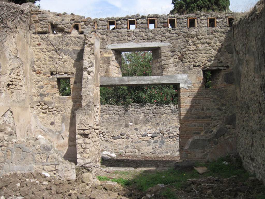 I.3.27 Pompeii. September 2010. Looking east towardsentrance  doorway of bakery. Photo courtesy of Drew Baker.