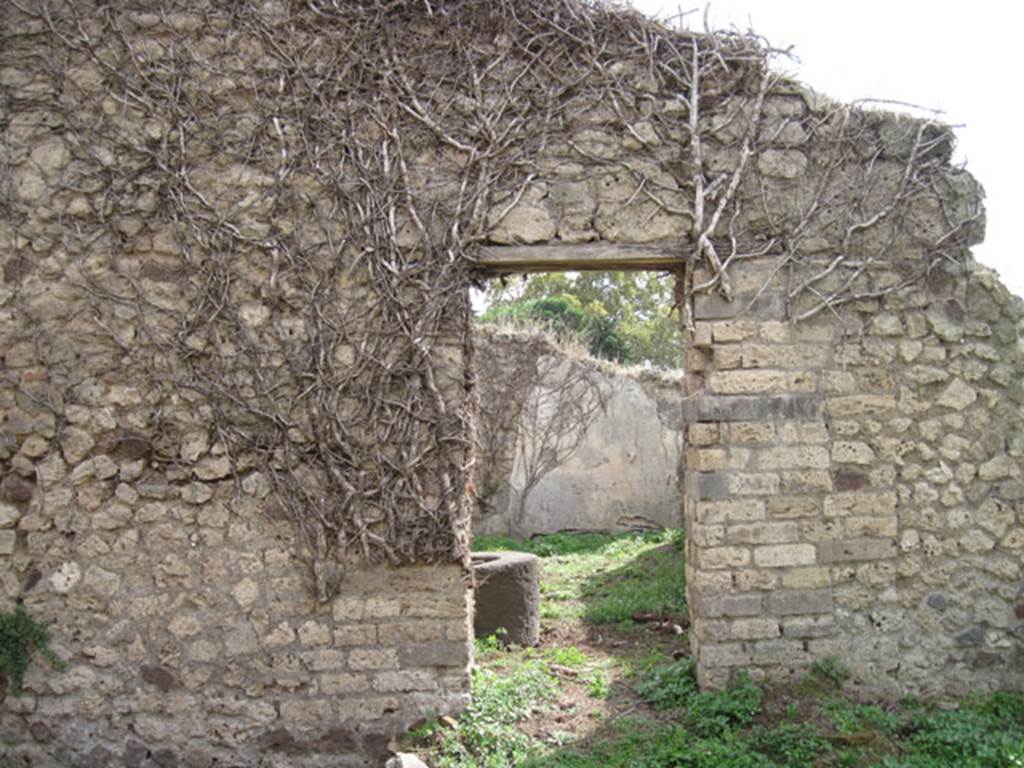 I.3.27 Pompeii. September 2010. Looking south to doorway. Photo courtesy of Drew Baker.