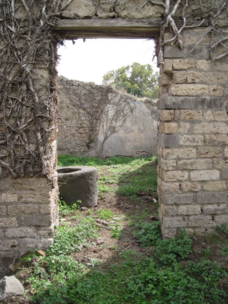 I.3.27 Pompeii. September 2010. Looking towards doorway in south wall of bakery room. Photo courtesy of Drew Baker.