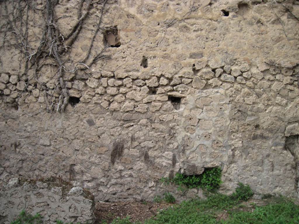 I.3.29 Pompeii. September 2010. North wall of room 2, in north-east corner of property.
Photo courtesy of Drew Baker.
