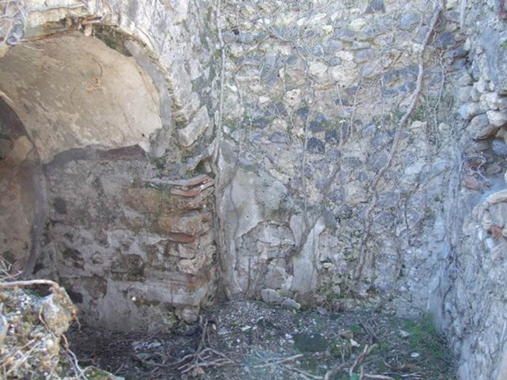 I.3.30 Pompeii. March 2009. Small room at rear of room 3, with cupboard under steps to upper floor.