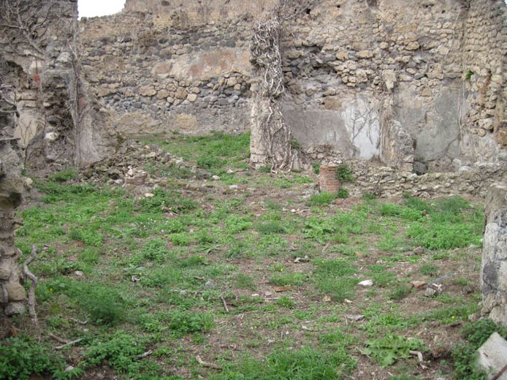 I.3.30 Pompeii. September 2010. Looking north from large room 10 on south side of peristyle. Photo courtesy of Drew Baker.
