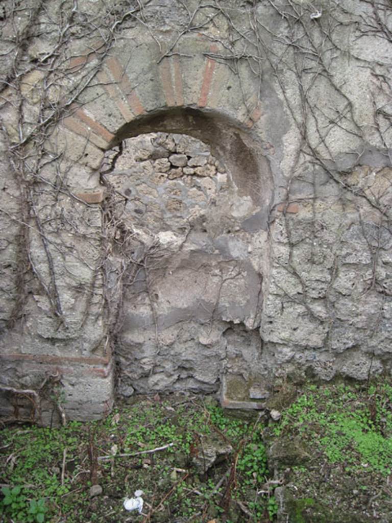 I.3.30 Pompeii. September 2010. Room 1, looking towards detail of latrine feature near south wall. Photo courtesy of Drew Baker.
