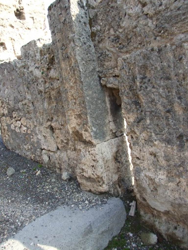 I.4.2 Pompeii. December 2007. Door frame on south side of corridor wall.