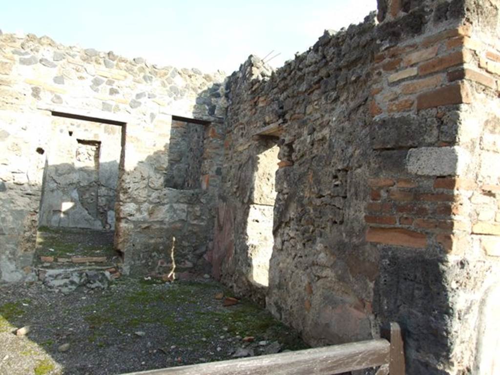 I.4.4 Pompeii. December 2007. South wall with window looking in to I.4.3.