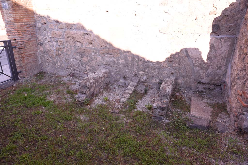 I.4.7 Pompeii. October 2019. Looking towards north wall with remains of masonry walls  fullonica stalls. 
Foto Tobias Busen, ERC Grant 681269 DCOR.
