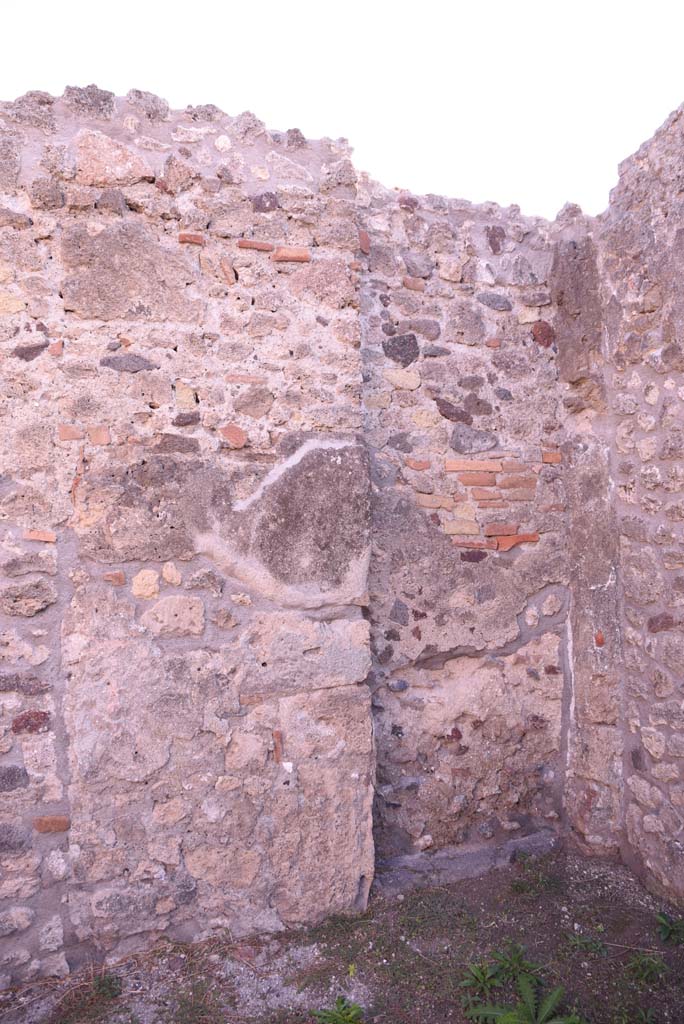 I.4.10 Pompeii. October 2019. Looking towards blocked doorway at south end of east wall.
Foto Tobias Busen, ERC Grant 681269 DCOR.

