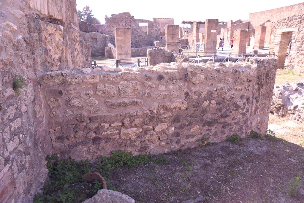 I.4.12 Pompeii. October 2019. 
Room b, bakery room, looking west towards wall in south-west corner, with doorway to entrance room, on right. 
Foto Tobias Busen, ERC Grant 681269 DCOR.
