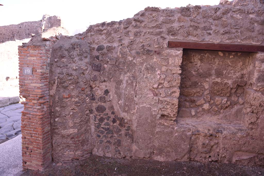 I.4.19 Pompeii. October 2019. Looking towards east wall of shop. 
Foto Tobias Busen, ERC Grant 681269 DCOR.

