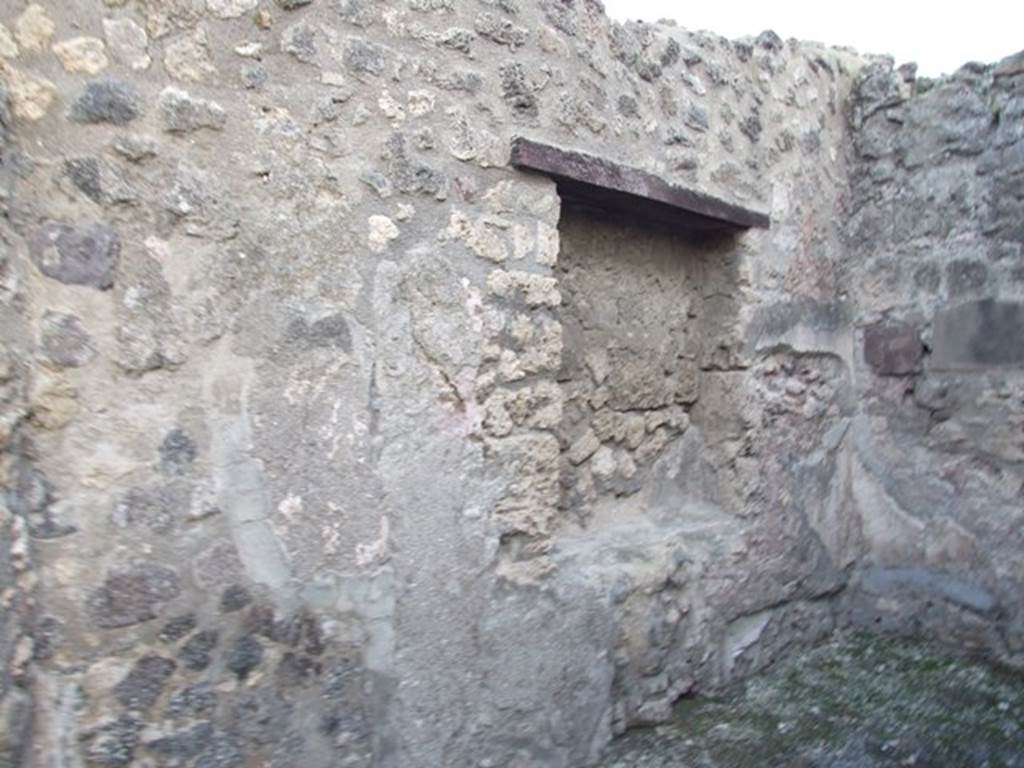 I.4.19 Pompeii. December 2007. Recess in the east wall.