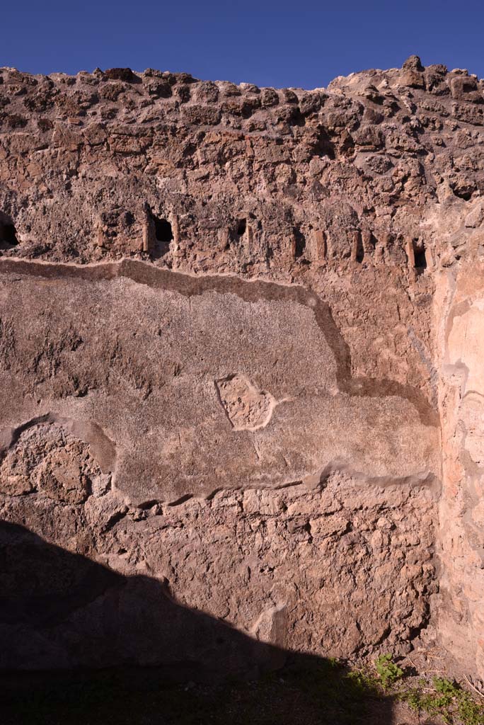 I.4.19 Pompeii. October 2019. Looking towards north end of west wall of rear room.
Foto Tobias Busen, ERC Grant 681269 DCOR.
