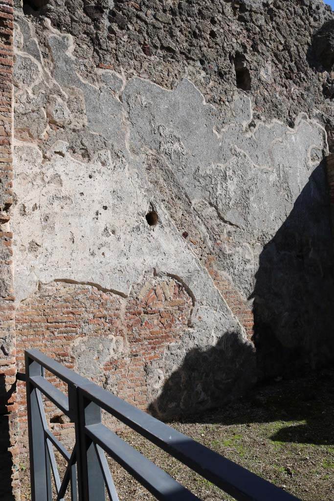 I.6.1 Pompeii. December 2018. 
Looking towards east wall with site of stairs to upper floor. Photo courtesy of Aude Durand.
