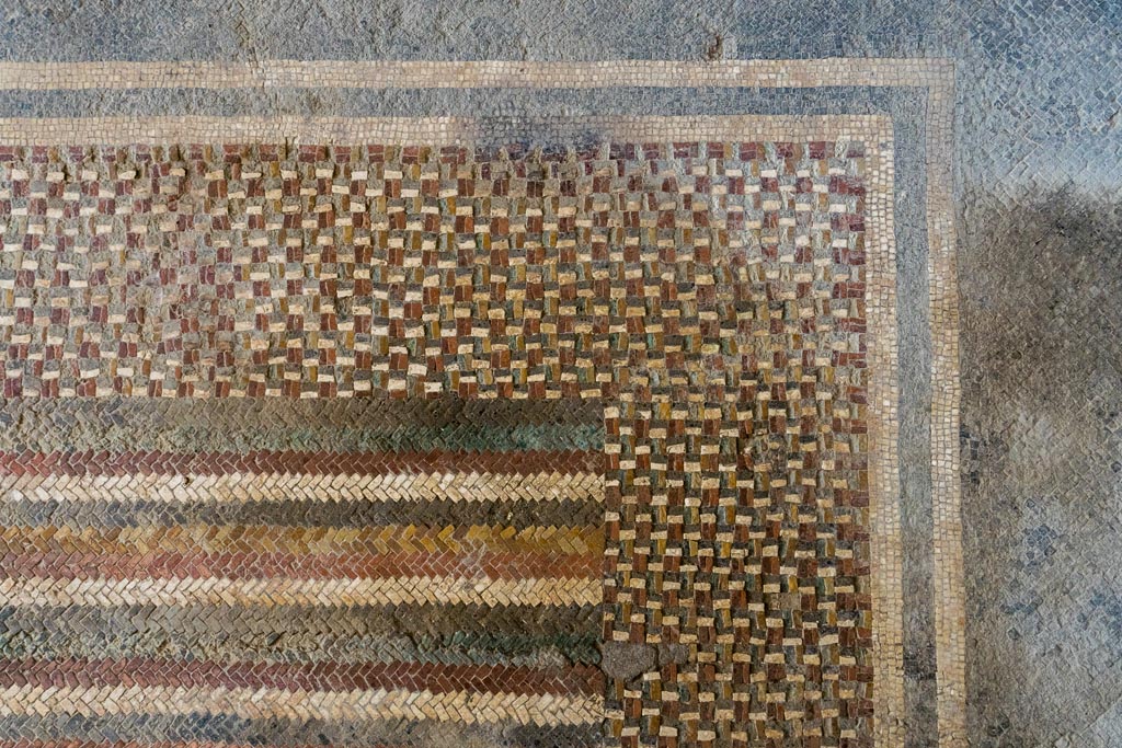 I.6.2 Pompeii. May 2016. Detail of floor mosaic in anteroom, apodyterium or changing room. Photo courtesy of Buzz Ferebee.
