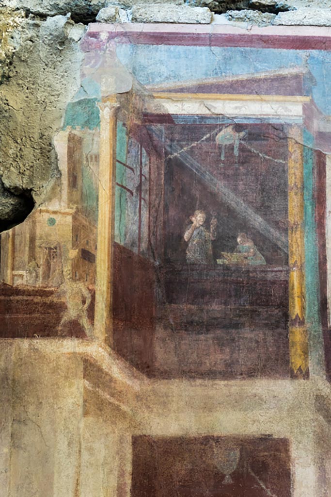 I.6.2 Pompeii. September 2017. 
Detail of painting of two women on a balcony, from upper west end of north wall.
Foto Annette Haug, ERC Grant 681269 DCOR.

