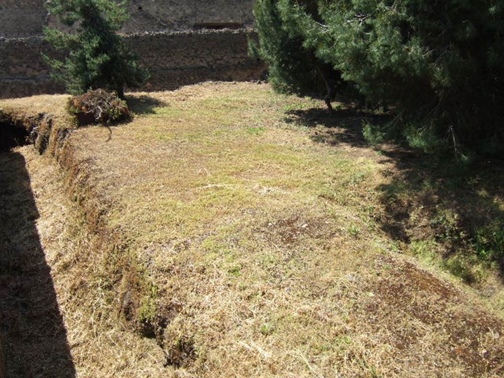 I.6.2 Pompeii. May 2006. Looking south over the rear garden, from the wide windows of the loggia.   