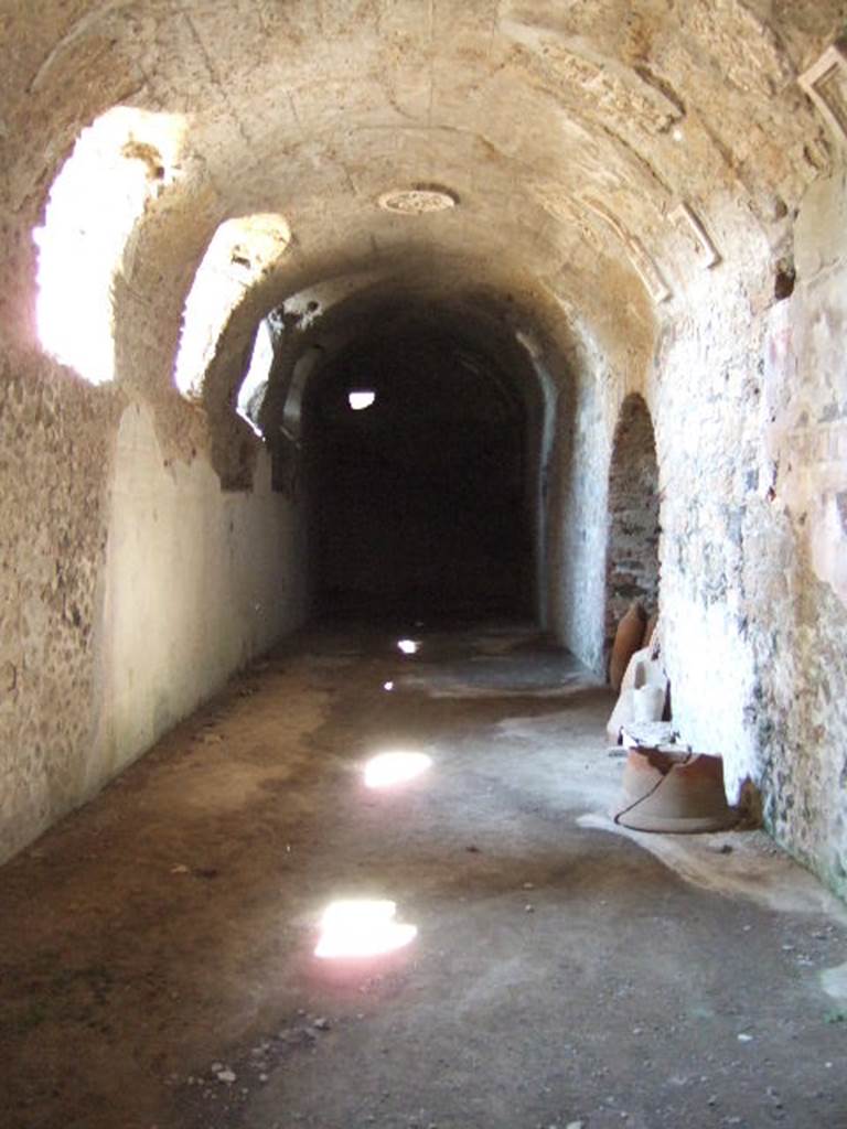 I.6.2 Pompeii. May 2006. North wing of cryptoporticus, looking west from base of stairs.   