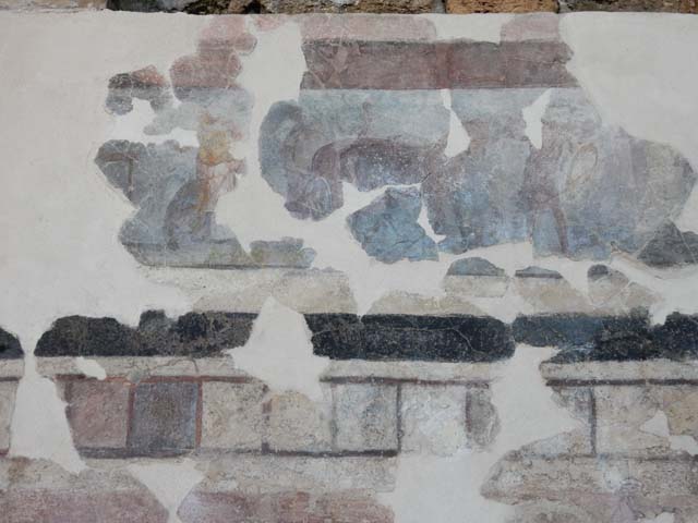 I.6.2 Pompeii. March 2019. Detail from upper centre of painted panel on north wall of north wing.
Foto Annette Haug, ERC Grant 681269 DCOR.
