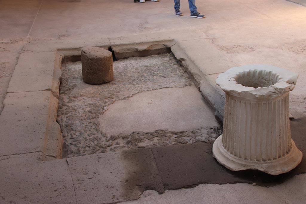 I.6.4 Pompeii. October 2022. Room 1, looking north across impluvium in atrium. Photo courtesy of Klaus Heese. 