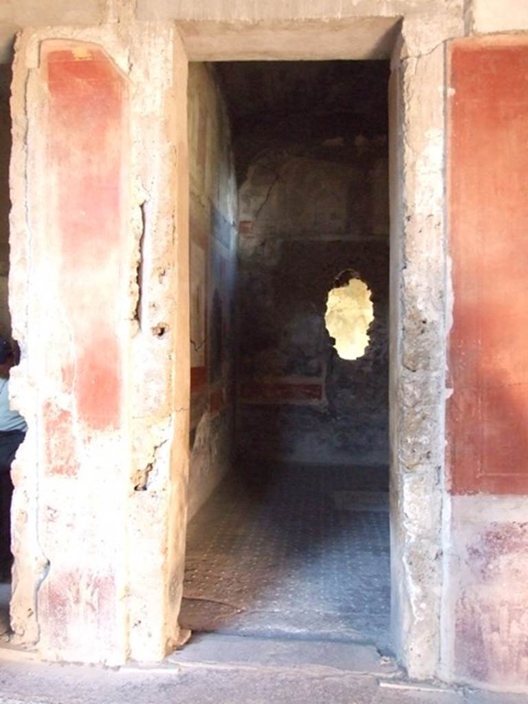 I.6.15 Pompeii. June 2019. Room 12, threshold of doorway. Photo courtesy of Buzz Ferebee.